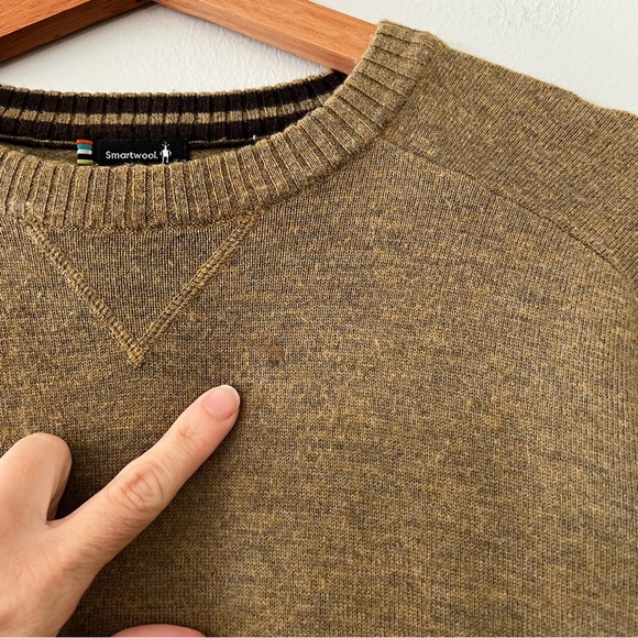 Smartwool Mens Crew Neck Wool Blend Sweater Pullover Brown Medium. - Picture 5 of 5